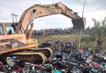 FCTA crushes over 400 impounded motorcycles