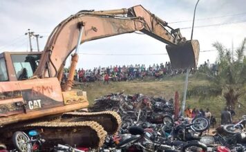 FCTA crushes over 400 impounded motorcycles