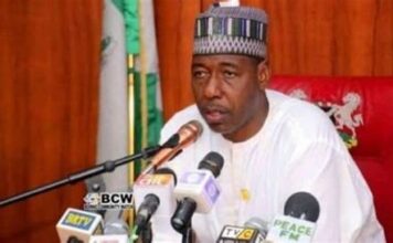 Fire Guts Borno Governors Office