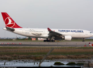 Plane carrying 288 passengers catches fire