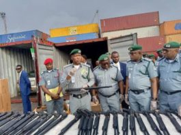 Customs uncovers 399 rifles at Tin Can Island Port